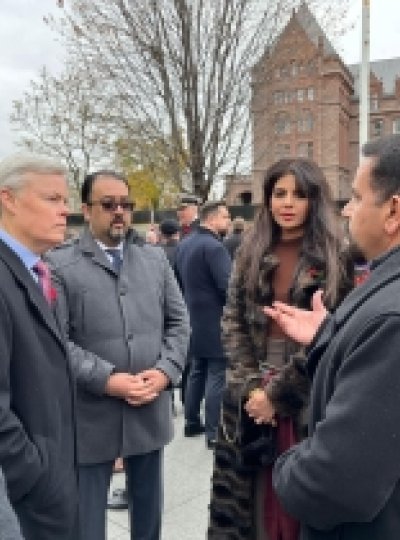 A brief discussion regarding Afghanistan’s current situation during the Remembrance Day event in the Queen’s park with His Excellency Baxter Hunt Consul General of the United States in Toronto
